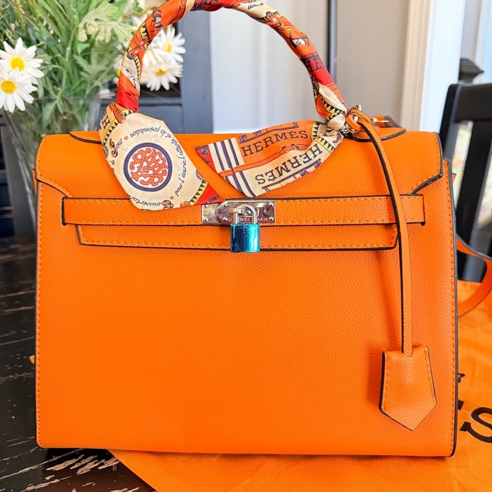 Orange Satchel Bag